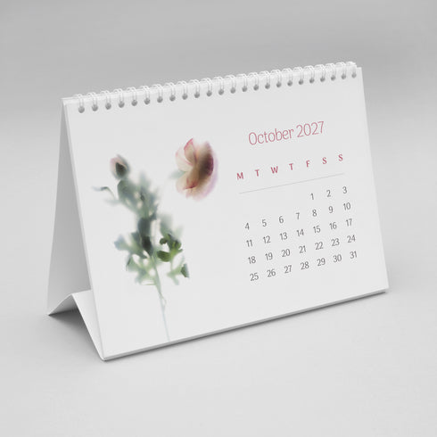 2027 A5 Floral Desk Calendar