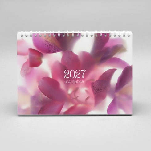 2027 A5 Floral Desk Calendar