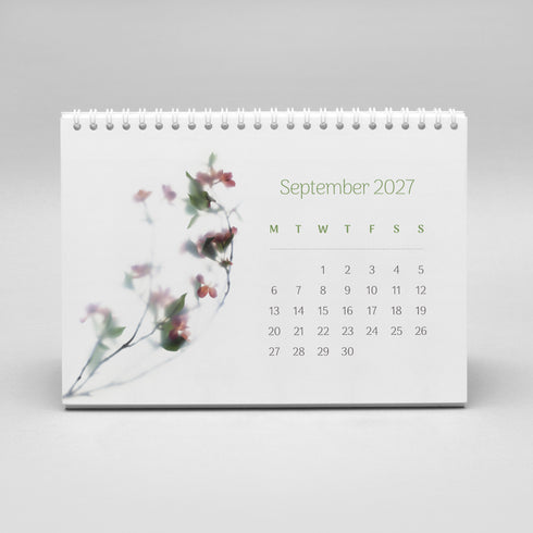 2027 A5 Floral Desk Calendar