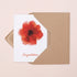 Orange Rose Congratulations Card