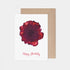 Dark Pink Rose Birthday Card