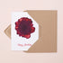 Dark Pink Rose Birthday Card