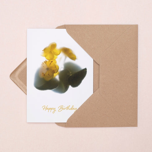 Yellow Buttercups Birthday Card