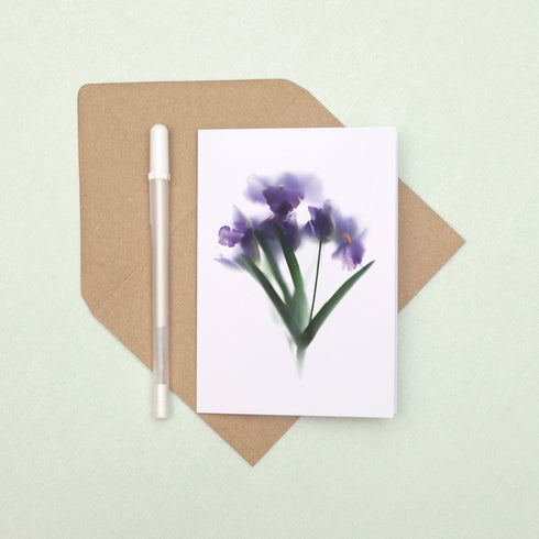 Purple Floral Card Set