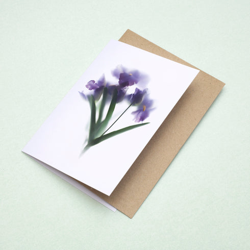 Purple Iris Bunch Card