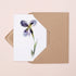 Purple Iris Stem Greeting Card