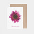 Pink Scabiosa Thank you Card