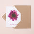 Pink Scabiosa Thank you Card