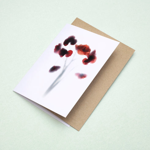 Red Poppies Card