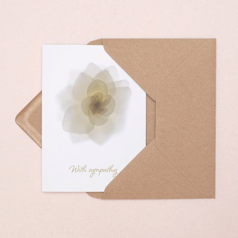 White Rose Sympathy Card