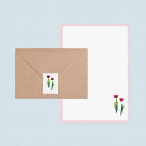 Flower Stems Letter Writing Set