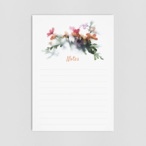 A5 Lined Note Pad - Daisy garden