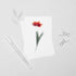 Red Tulip Floral Postcard