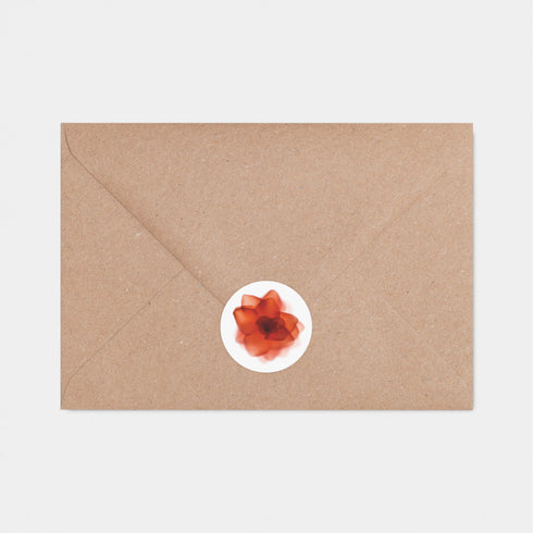 Orange Rose Flower Stickers