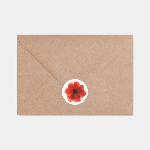 Orange Rose Flower Stickers