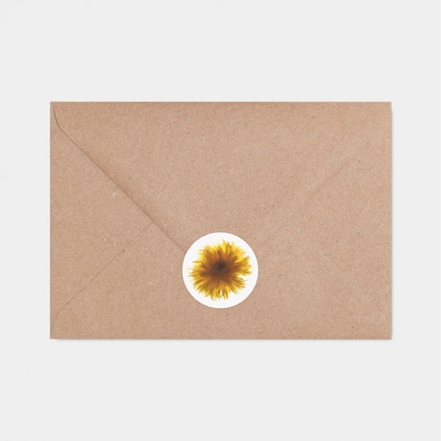 Yellow Dahlia Flower Stickers