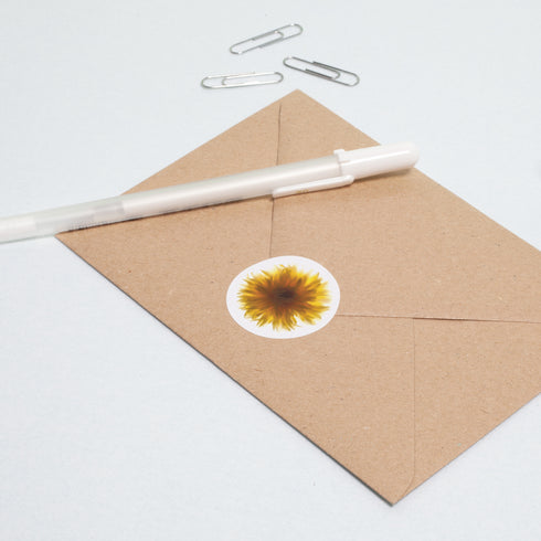 Yellow Dahlia Flower Stickers