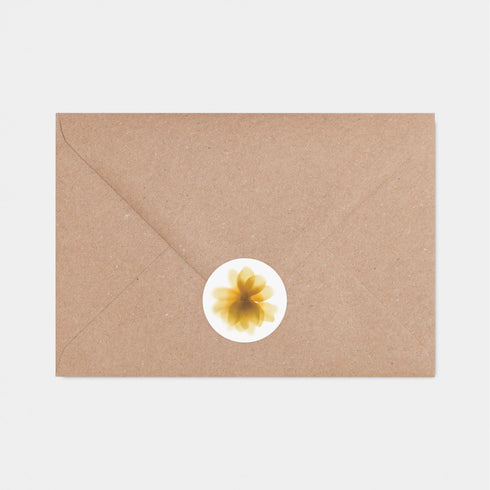 Yellow daisy round stickers