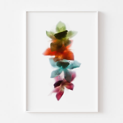 Four Orchids Floral Art Print