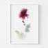 Pink Chrysanthemum Stem Floral Art Print