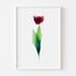 Pink Tulip Stem Floral Art Print