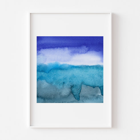 'OCEAN BLUE I' Abstract Art Prints