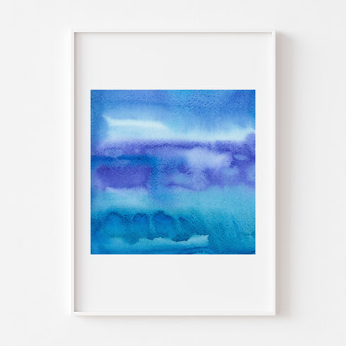 'OCEAN BLUE II' Abstract Art Prints