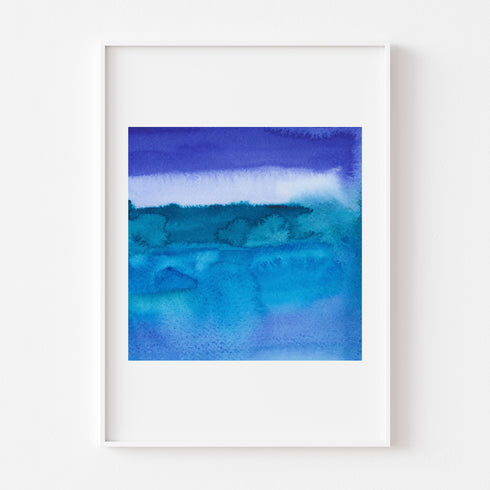 'OCEAN BLUE III' Abstract Art Prints