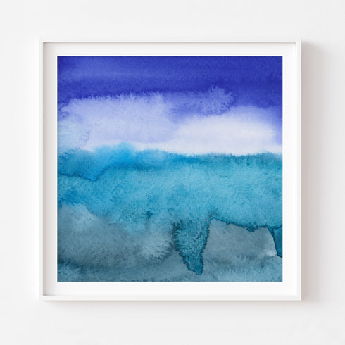 'OCEAN BLUE I' Abstract Art Prints