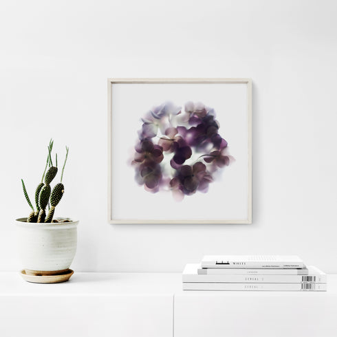 Purple Hydrengea Floral Art Print