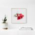 Red & White Orchid Flower Art Print