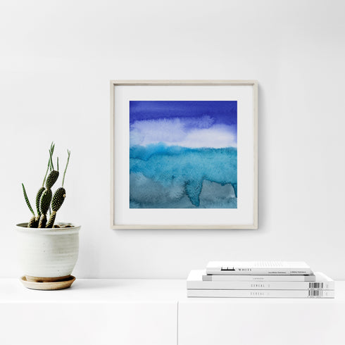 'OCEAN BLUE I' Abstract Art Prints