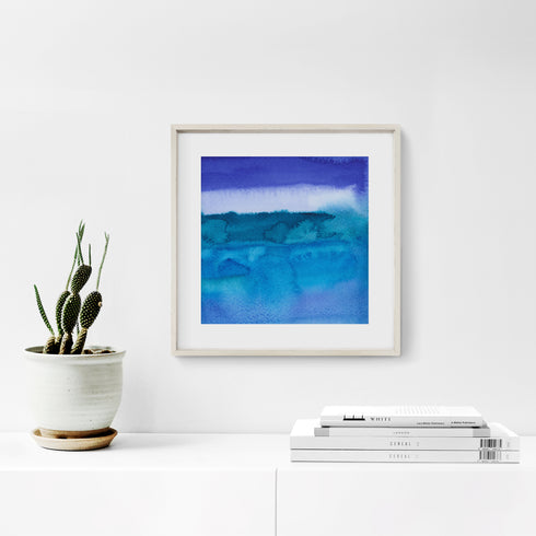 'OCEAN BLUE III' Abstract Art Prints
