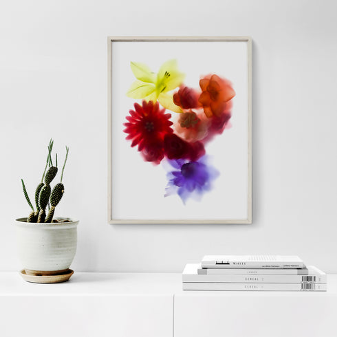 Coloured Blooms Floral Art Print
