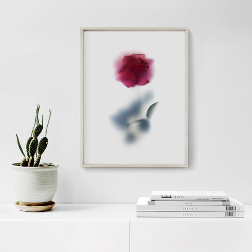 Abstract Pink Rose Floral Art Print