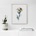 White Lily Stem Floral Art Print